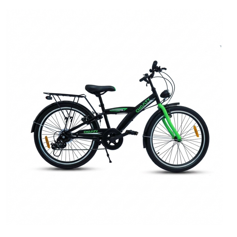 CHANTY Roader 24" Schwarzes & Grünes Jungenfahrrad | 7 Gänge |