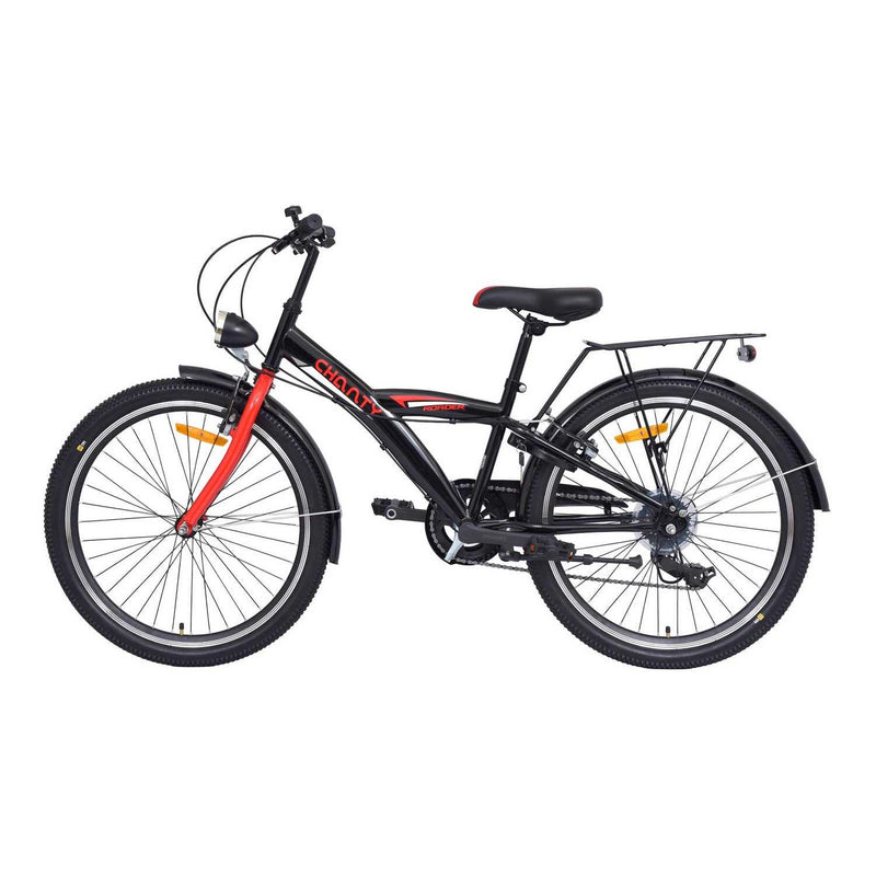 Chanty 24" Kinderfahrrad – Jungen – Schwarz/Rot – 7 Gänge