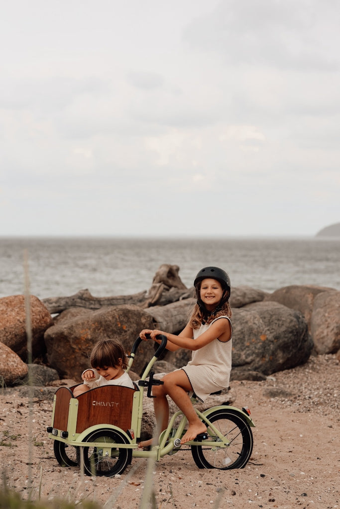 Chanty Cargo Kid - Grøn inkl. hjelm, flaskeholder, håndtag i 2 farver og ringklokke - BørnecyklerneChantyBørnecyklerneGrøn: BLC16 - GRNChanty Cargo Kid - Grøn inkl. hjelm, flaskeholder, håndtag i 2 farver og ringklokke