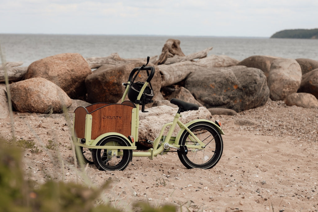 Chanty Cargo Kid - Grøn inkl. hjelm, flaskeholder, håndtag i 2 farver og ringklokke - BørnecyklerneChantyBørnecyklerneGrøn: BLC16 - GRNChanty Cargo Kid - Grøn inkl. hjelm, flaskeholder, håndtag i 2 farver og ringklokke
