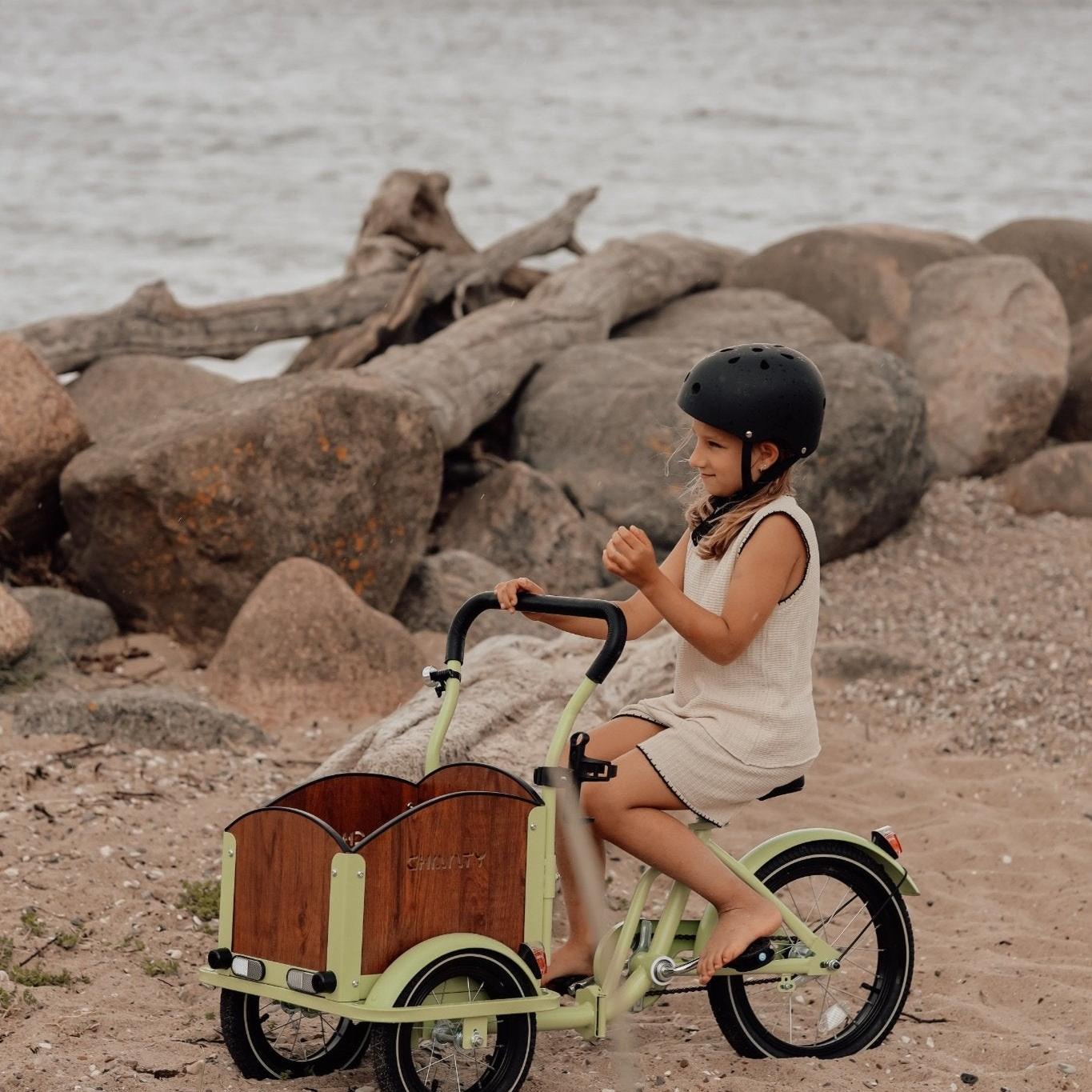 lastenfahrrad kinder günstig Chanty Cargo Kid Green Kinder-Lastenrad | Inkl. Zubehör