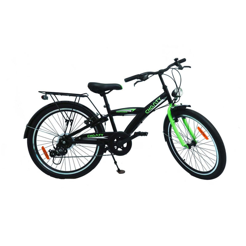 CHANTY Roader 24" Schwarzes & Grünes Jungenfahrrad | 7 Gänge |