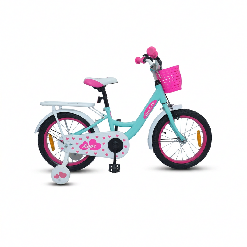 CHANTY Love 16" Mintgrünes Kinderfahrrad | Mädchen |